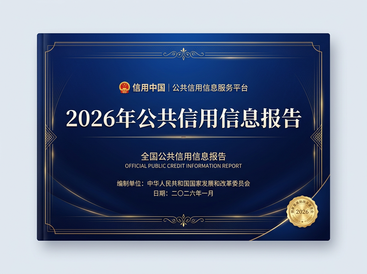 2026年法人和非法人组织公共信用信息报告